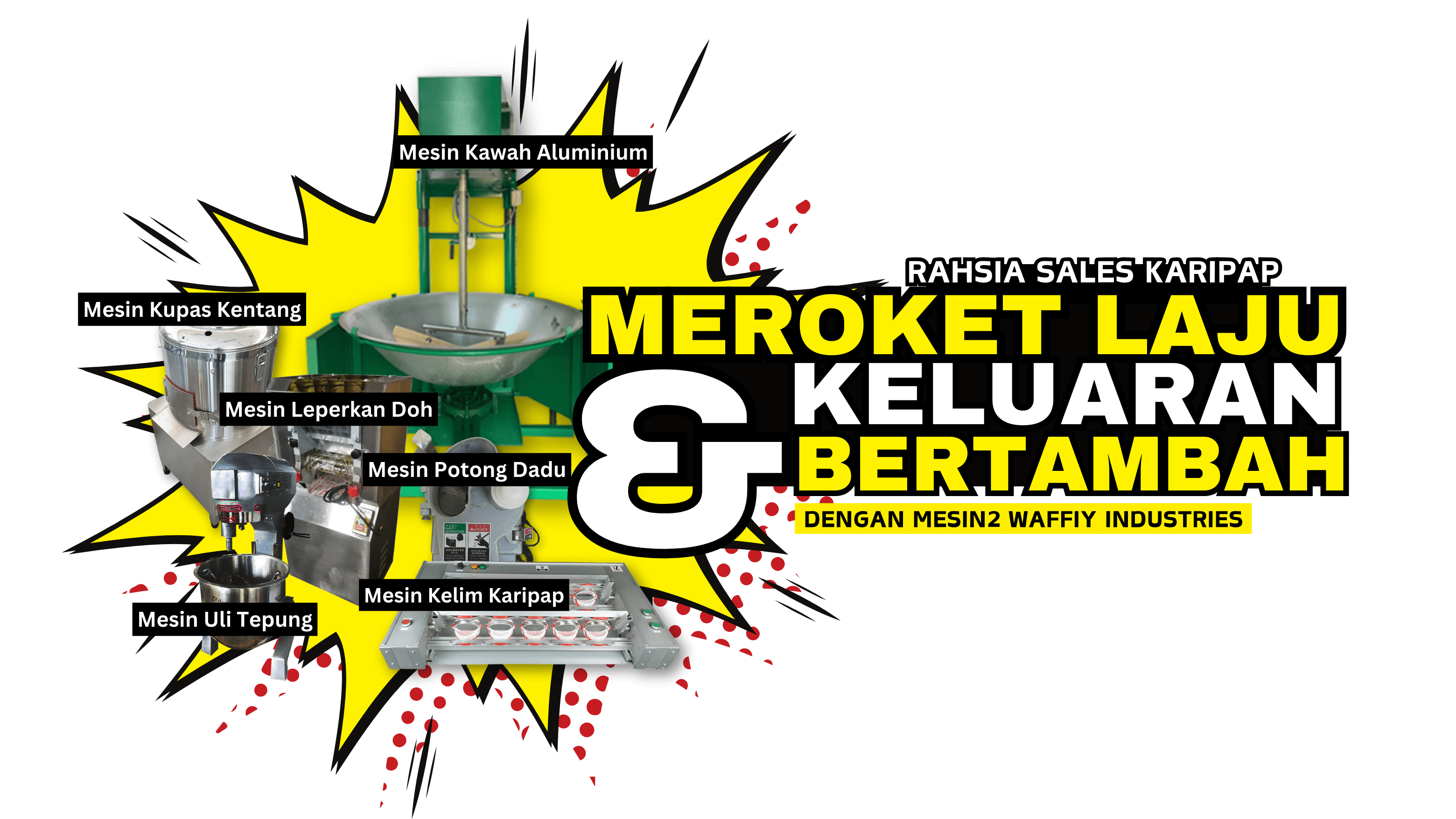 Set Mesin Proses Karipap Waffiy Industries